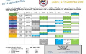 Loisirs : reprise des entrainements - 12/09/2019 à 20h30 - Gymnase Mirage